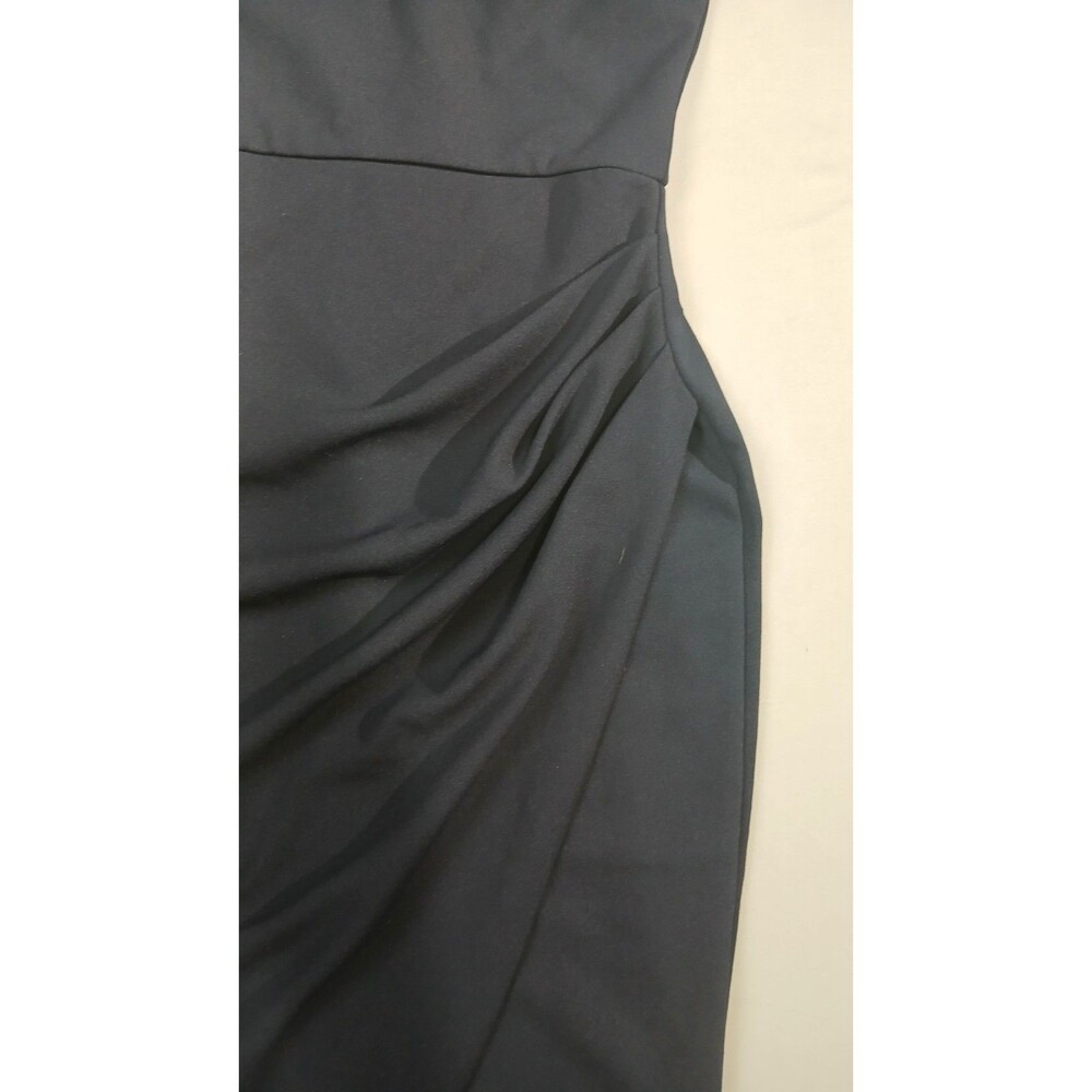 Kittenish One Shoulder Midi Dress Womens XS Navy Blue Cocktail Wedding Guest NWT - Picture 4 of 14